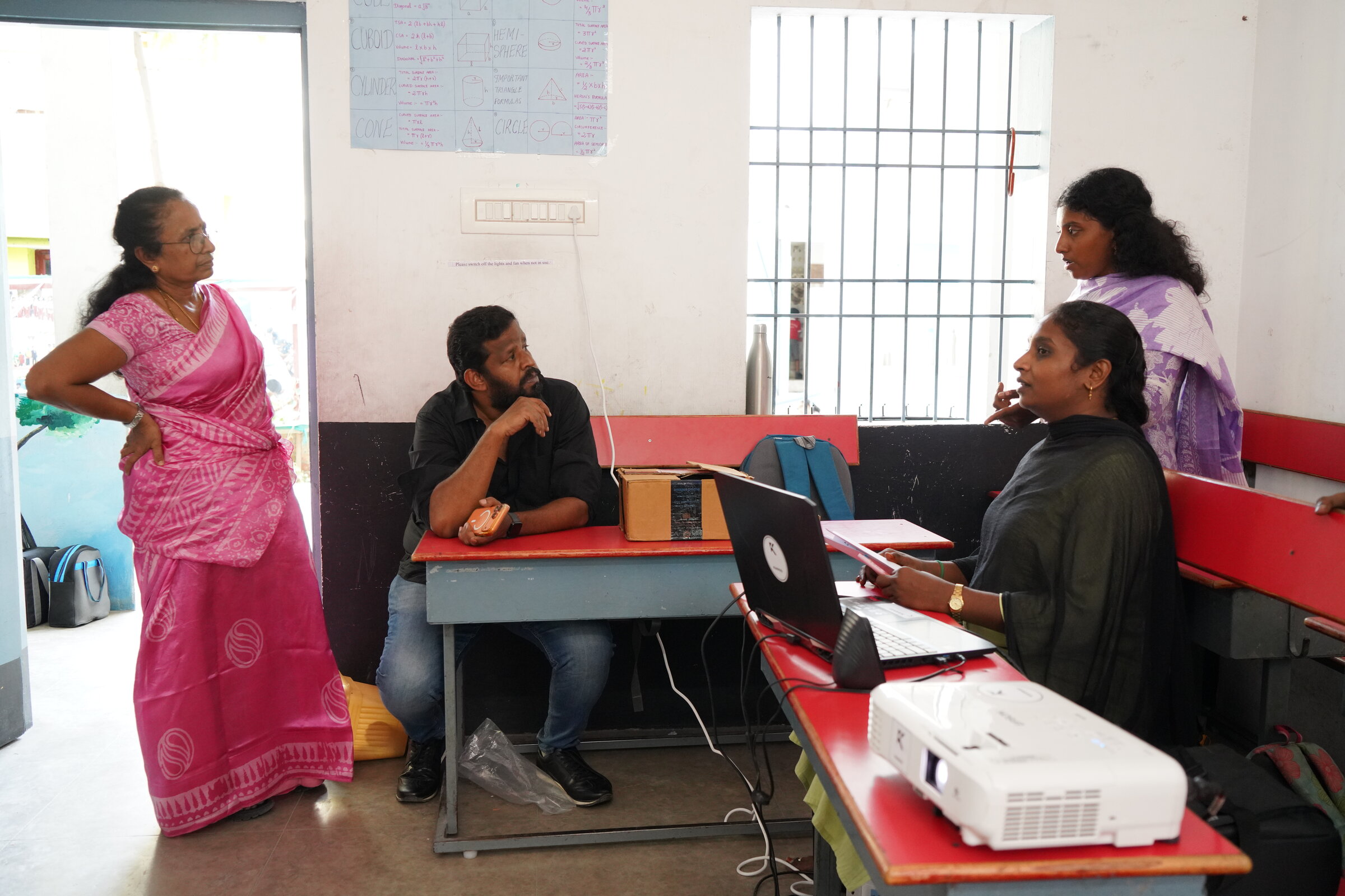 The Rajavva Public School pilot — students engaged